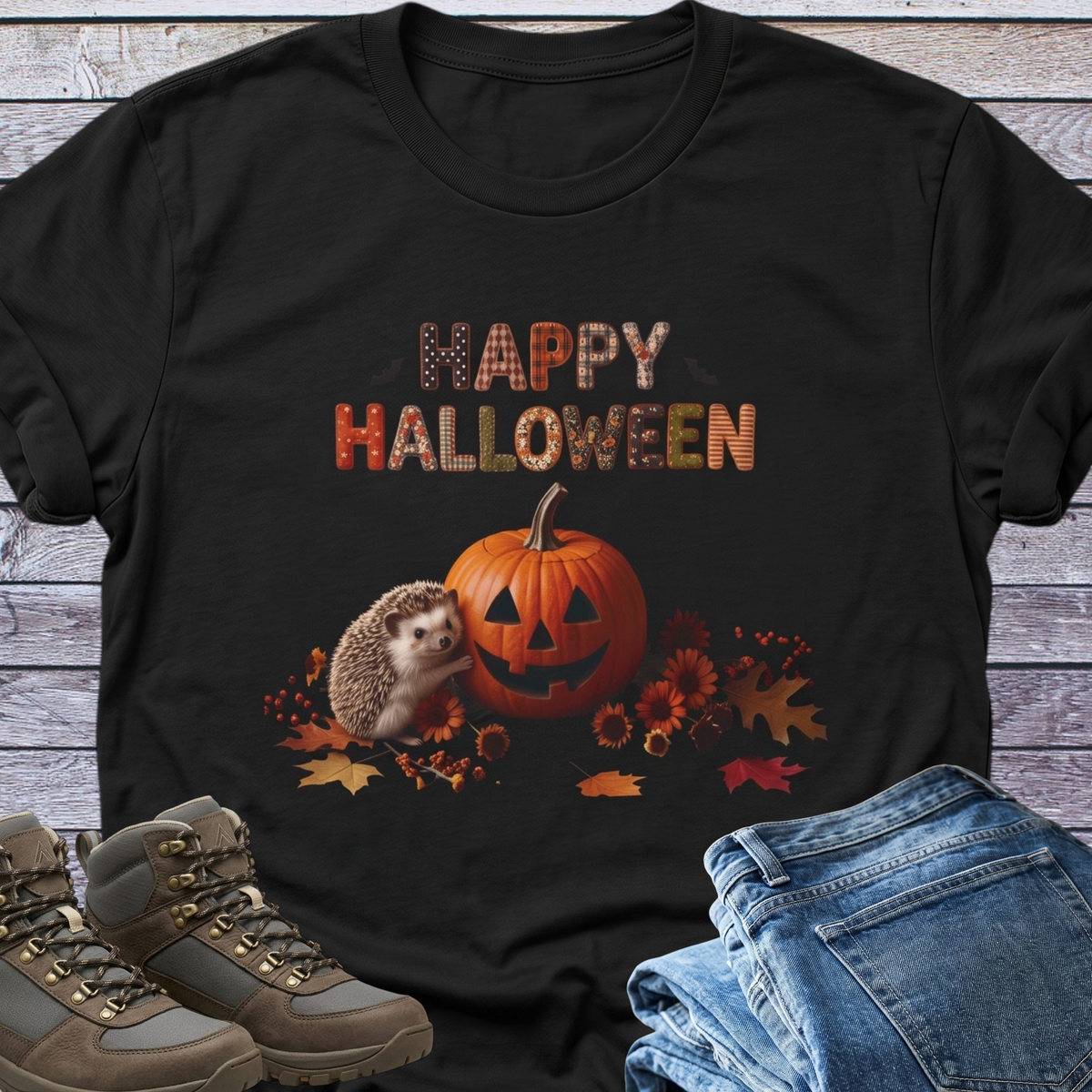 Halloween Pumpkin Hedgehog T-Shirt