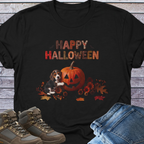Halloween Pumpkin Beagle Puppy T-Shirt
