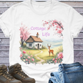 Cottage Life Deer Floral T-Shirt