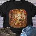 Woodland Animals Fall Leaves Variety T-Shirt