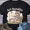 Raccoon Art Bandits Woodland Animals T-Shirt