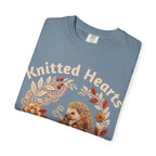 Knitted Hearts Porcupines Crochet Floral T-Shirt