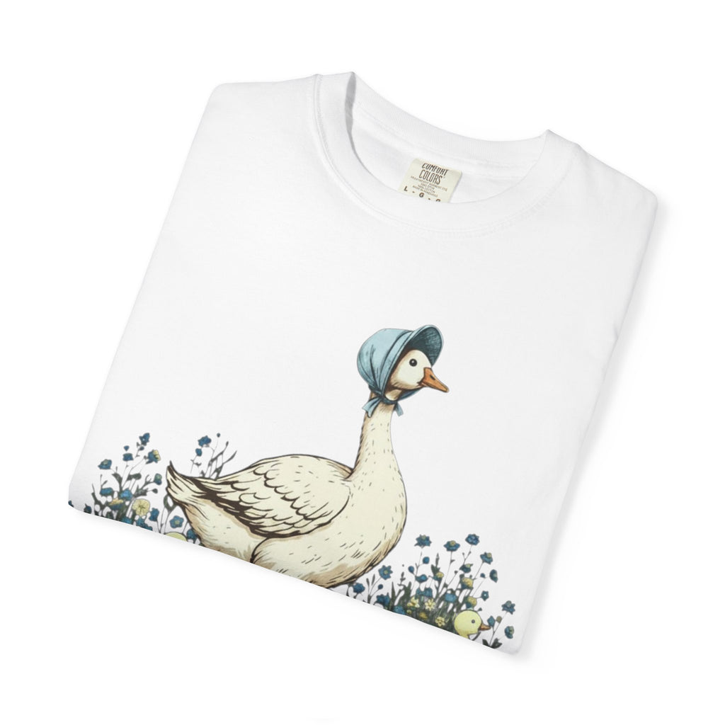 Mama Goose with Gooselings on Farm T-Shirt