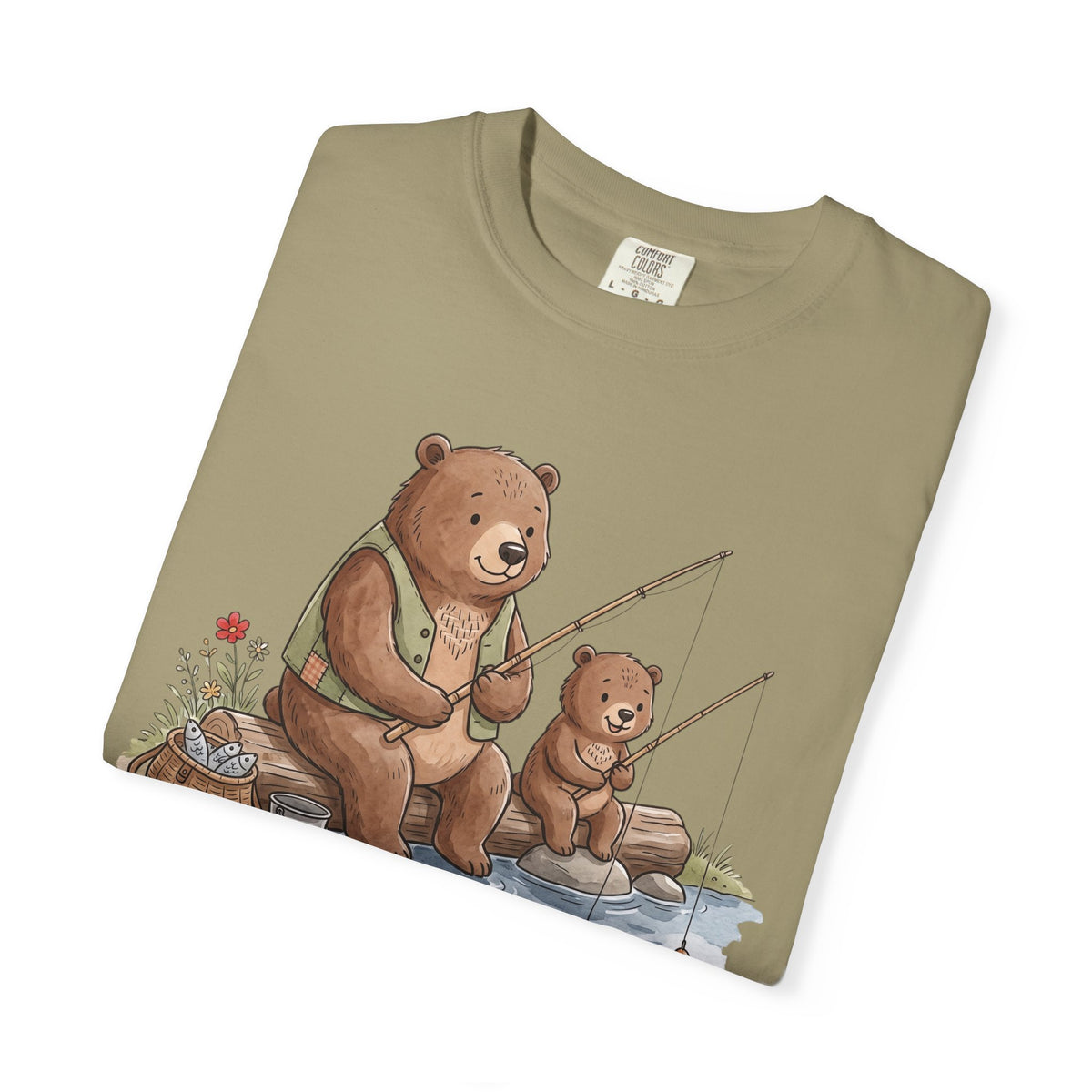Bear Dad Son Fishing T-Shirt "Reel Fun"