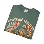 Knitted Hearts Porcupines Crochet Floral T-Shirt