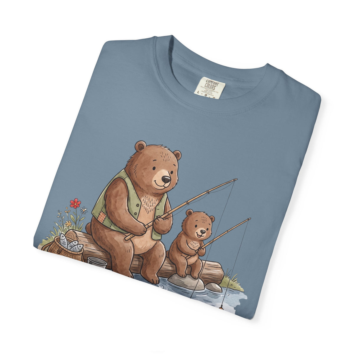 Bear Dad Son Fishing T-Shirt "Reel Fun"