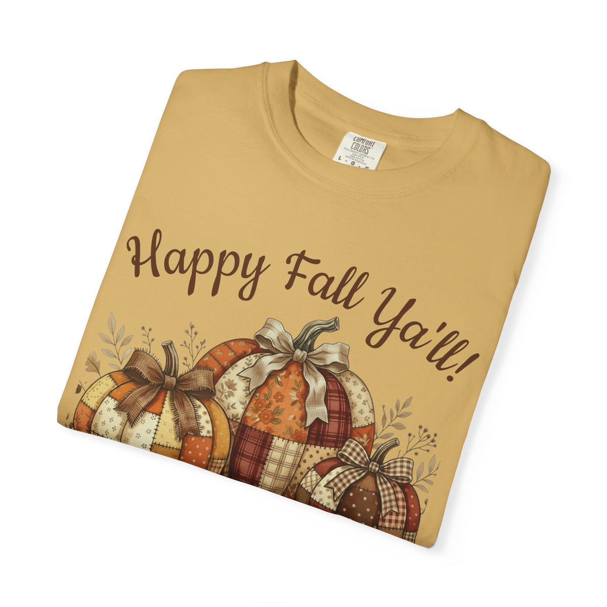 Happy Fall Y'all Pumpkin Patchwork T-Shirt