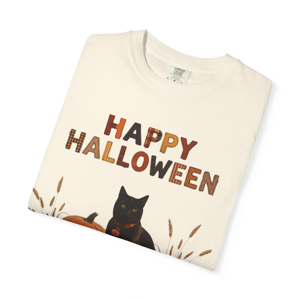Black Cat Pumpkin T-Shirt Happy Halloween