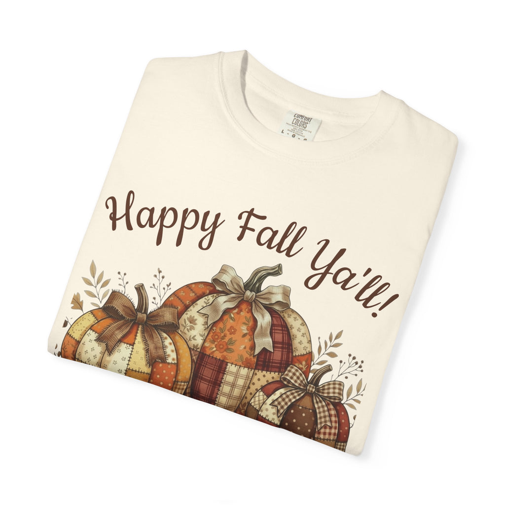 Happy Fall Y'all Pumpkin Patchwork T-Shirt
