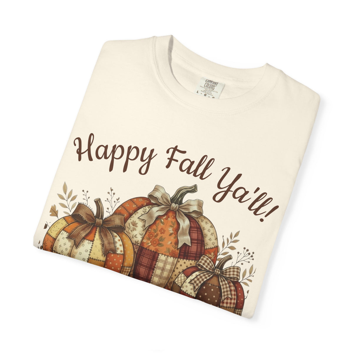 Happy Fall Y'all Pumpkin Patchwork T-Shirt