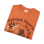 Knitted Hearts Bears Crochet Floral T-Shirt