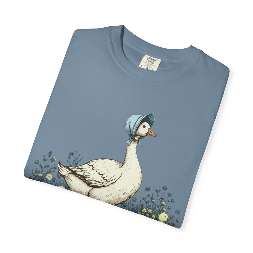 Mama Goose with Gooselings on Farm T-Shirt