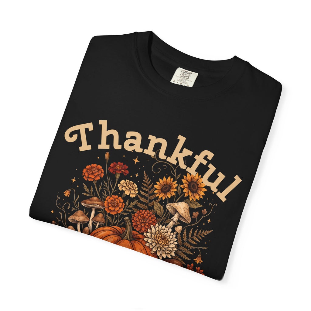 Thankful Pumpkin Fall Floral T-Shirt
