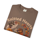 Knitted Hearts Beavers Crochet Floral T-Shirt